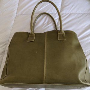 Gorgeous Lederer leather tote in Moss